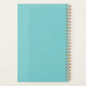 Confetti Dots Monogram Planer | Aqua (Rückseite)