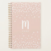 Confetti Dots Monogram Planer | Blüte (Vorderseite)