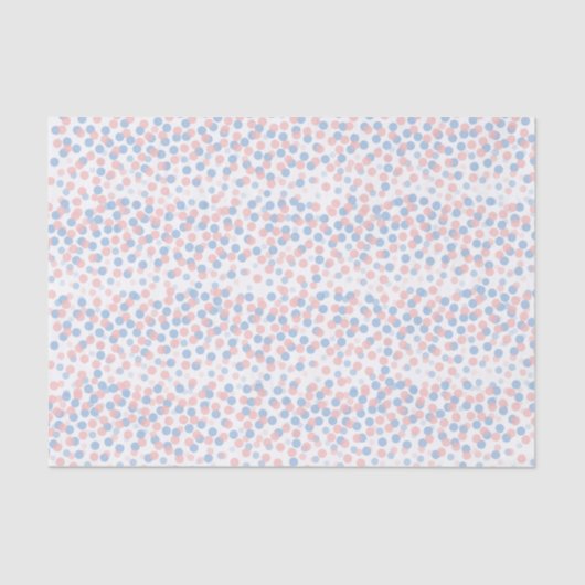 Confetti dots rosa blaues Gewebepapier Seidenpapier (Vorderseite)