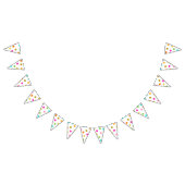 Confetti Dots Triangle Party Bunt Banner (Alle)