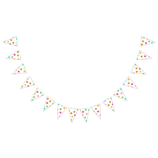Confetti Dots Triangle Party Bunt Banner (Alle)