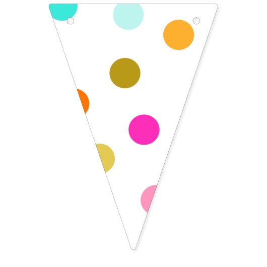 Confetti Dots Triangle Party Bunt Banner (Dritte Fahne)
