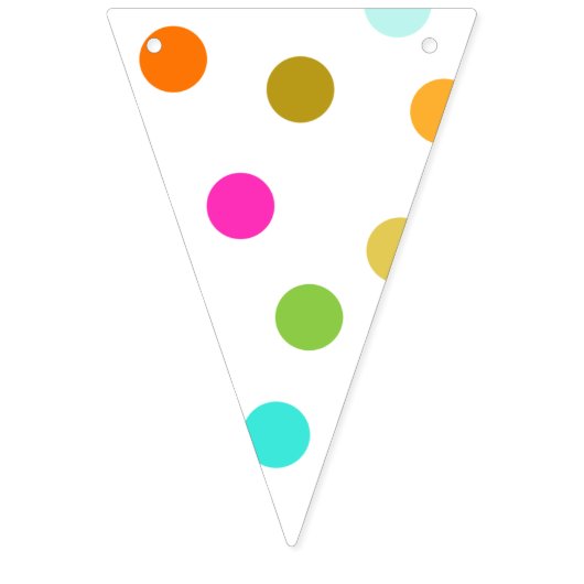 Confetti Dots Triangle Party Bunt Banner (Zweite Fahne)