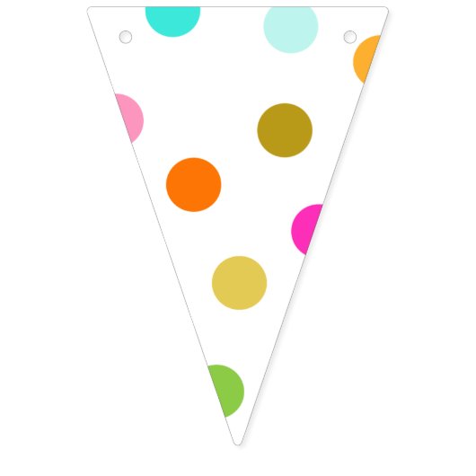 Confetti Dots Triangle Party Bunt Banner (Erste Fahne)