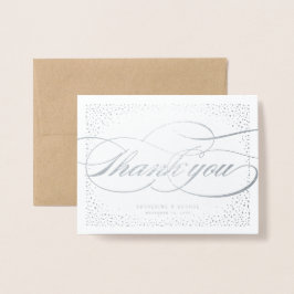 Confetti Dots und klassische Script Hochzeit Viele Folienkarte
