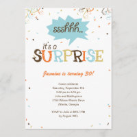 Confetti-Dusche Überraschung Party Einladung