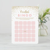Confetti Duwer | Bridal Bingo Cards Einladung (Stehend Vorderseite)