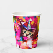 Confetti Eater Kitty - Geburtstagskassetten Pappbecher (Rückseite)