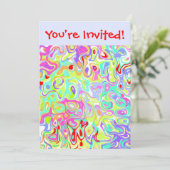 Confetti-Einladungen für benutzerdefinierte Vorlag Einladung (Stehend Vorderseite)
