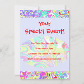 Confetti-Einladungen für benutzerdefinierte Vorlag Einladung (Rückseite)