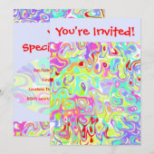 Confetti-Einladungen für benutzerdefinierte Vorlag Einladung (Vorne/Hinten)