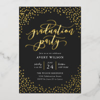 Confetti Elegant Script Graduation Party - Falcone