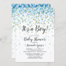 Confetti Es ist eine junge Babydusche Einladung