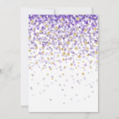 Confetti Es ist eine Mädchen-Baby-Dusche Einladung (Rückseite)