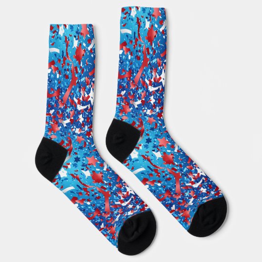 Confetti Explosion 4. Juli Crew Socks Socken (Rechts)