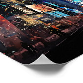 Confetti fällt am Silvesterabend in New York Poster (Ecke)