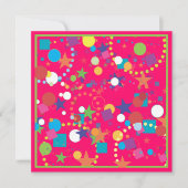 Confetti Feier Geburtstagsparty Einladung (Vorderseite)