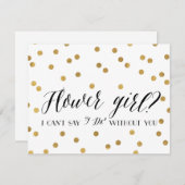 Confetti Flower Girl | Bridesmaid Einladung (Vorne/Hinten)