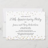 Confetti Foto Collage 25-jähriges Party Einladung (Rückseite)