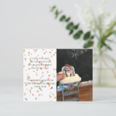 Confetti Foto Geburtstag Danke Post Card Einladungspostkarte (Stehend Vorderseite)