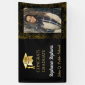 Confetti Foto Glückwunsch Graduate Name | Schule Banner (Vertikal)