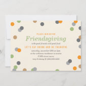 Confetti Friendsgiving Party Einladung (Vorderseite)