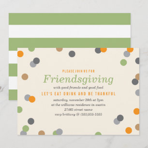 Confetti Friendsgiving Party Einladung