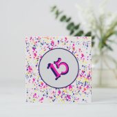 Confetti Fun Sprinkles Design 15 Einladung (Stehend Vorderseite)