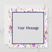 Confetti Fun Sprinkles Design 16 Einladung (Rückseite)