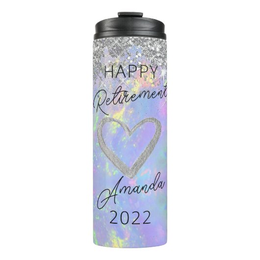 Confetti Funkelnd Glitzer Rente Geschenk für sie Thermosbecher (Vorderseite)