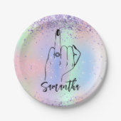 Confetti Funkelnd Junggeselinnen-Abschied | BRAUTP Pappteller (Vorderseite)