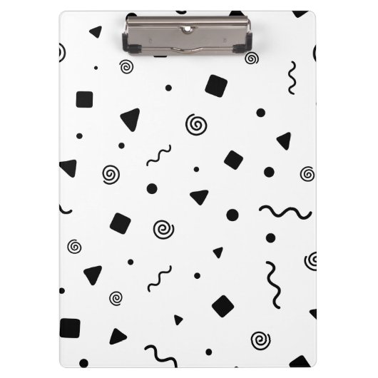 Confetti Gemustert Clipboard Klemmbrett (Vorderseite)