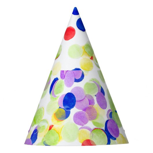 Confetti Gemustert Paper Party Hat Partyhütchen (Vorderseite)