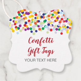Confetti Geschenketiketten für Duschen & Gastgesch Geschenkanhänger