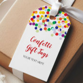 Confetti Geschenketiketten für Duschen und Gastges Geschenkanhänger