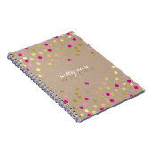 CONFETTI GLAMOROUS, niedlich-Spot-Gold Notizblock (Rechte Seite)