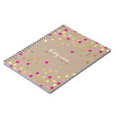 CONFETTI GLAMOROUS, niedlich-Spot-Gold Notizblock (Linke Seite)