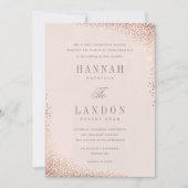 Confetti glänzende Imitate Hochzeitsreise Einladung (Vorderseite)