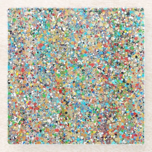 Confetti-Glass-Untersetzer Glasuntersetzer (Vorderseite)