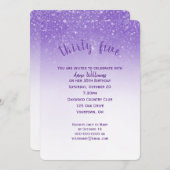 Confetti Glitzer 35. Geburtstagsparty Einladung (Vorne/Hinten)