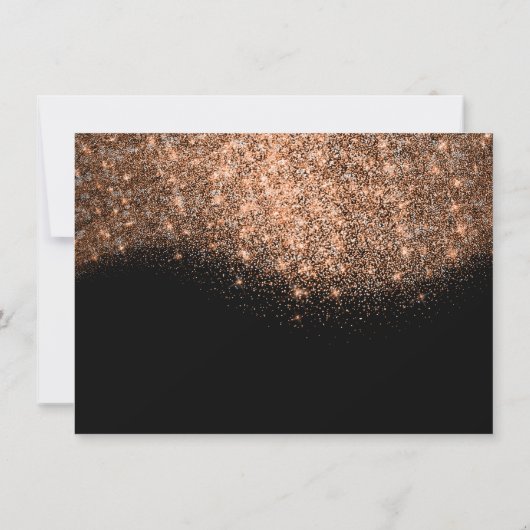 Confetti Glitzer Copper Black Certificate Geschenk (Rückseite)