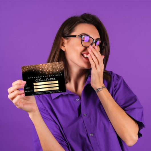 Confetti Glitzer Copper Black Certificate Geschenk