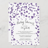 Confetti Glitzer Herz Kinderdusche Einladung (Vorne/Hinten)