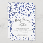 Confetti Glitzer Herz Kinderdusche Einladung (Vorne/Hinten)