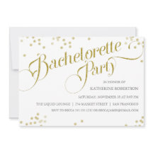 Confetti Glitzer Junggeselinnen-Abschied Invite, G