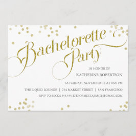 Confetti Glitzer Junggeselinnen-Abschied Invite, G Einladung