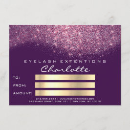 Confetti Glitzer Lila Pink Certificate Geschenk