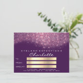 Confetti Glitzer Lila Pink Certificate Geschenk (Stehend Vorderseite)