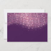 Confetti Glitzer Lila Pink Certificate Geschenk (Rückseite)