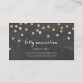 CONFETTI GLITZER niedliche Goldkornkalkpappe Visitenkarte (Rückseite)